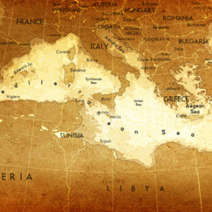 Old Mediterranean Map